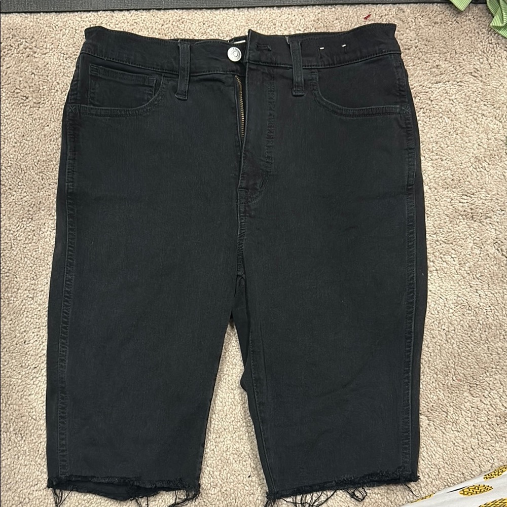 Madewell Black Denim Cutoff Shorts